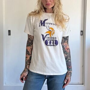 Vintage 1980s Champion Minnesota Vikings XXL T-Shirt Mens NFL Football Tee